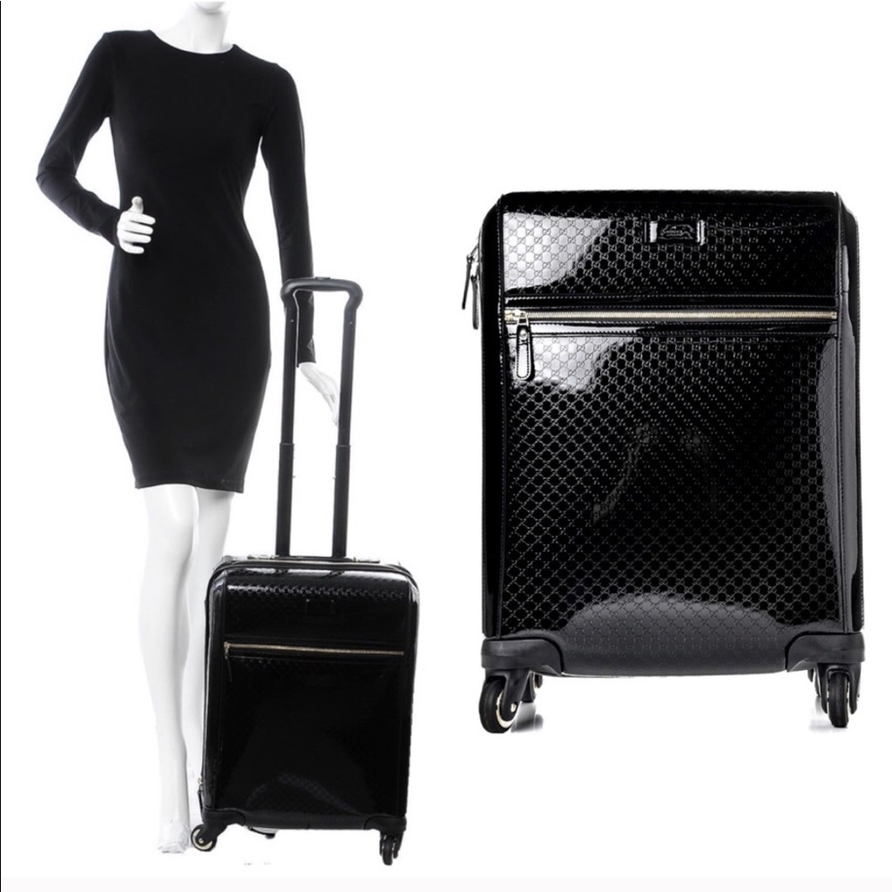 GUCCI Black Travel Carry On Suitcase